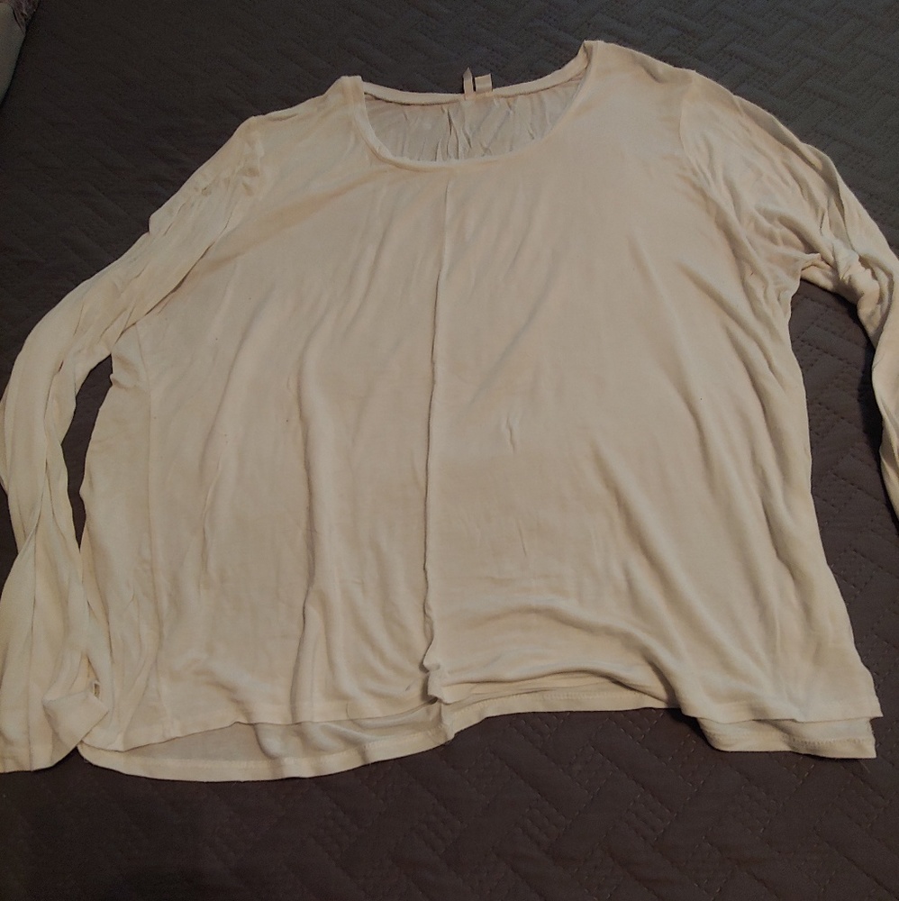 Ivory long sleeve tee